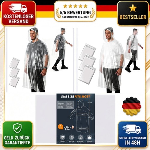 Anyoo regenponcho einweg mit - anyoo,