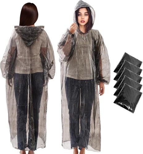 Einweg regenponcho 5er - regenponcho, pack