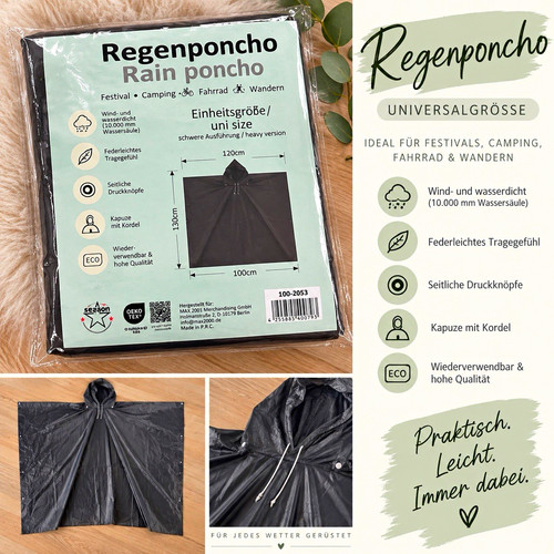 Season regenponcho schwarz - regenponcho,