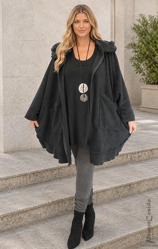 Lagenlook oversize poncho - oversize,