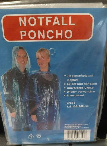 Ein notfall regenponcho - notfall,
