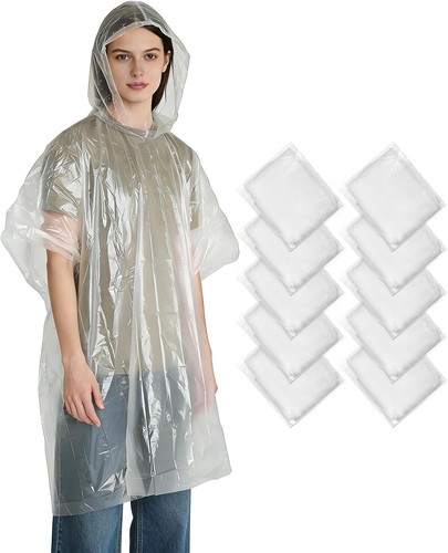 Einweg regenponcho 5er pack - einweg,