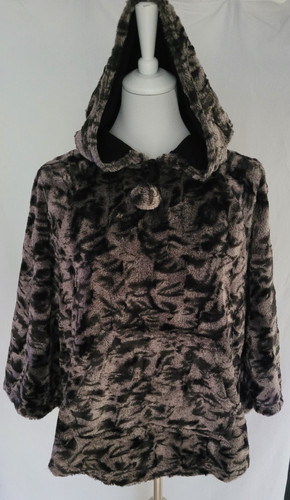 Damen poncho jacke braun - m,