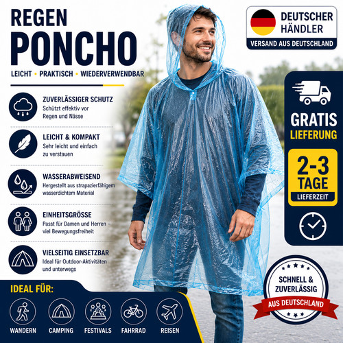 Regenponcho einweg - regenponcho,