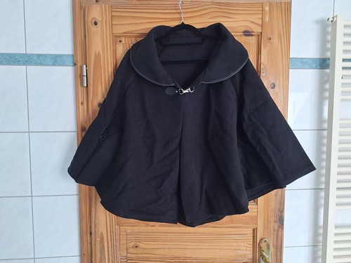 Cape poncho umhang schwarz - schwarz, neu