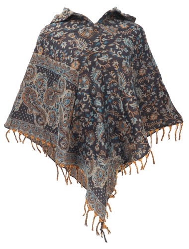 Ethno hippie poncho mit - ethno, langer