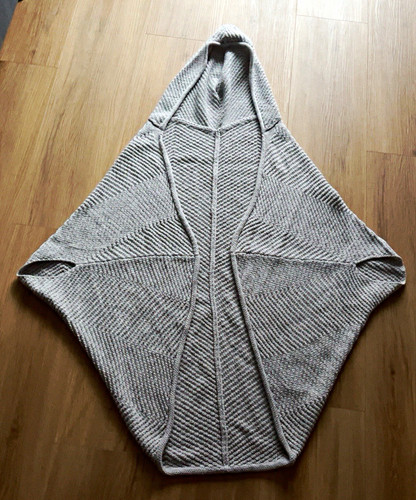 Damen strick poncho - poncho/cape, mit