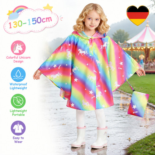 Regenponcho einhorn regenbogen - einhorn,