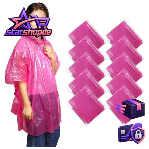 Einweg regenponcho 5er - einweg,