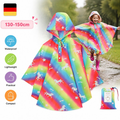 Kinder regenponcho mit kapuze - regenponcho,