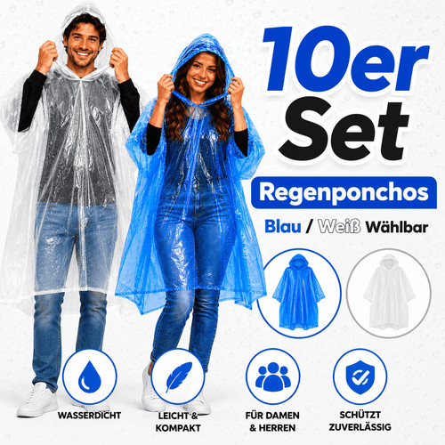 10er set regenponcho - 10er,