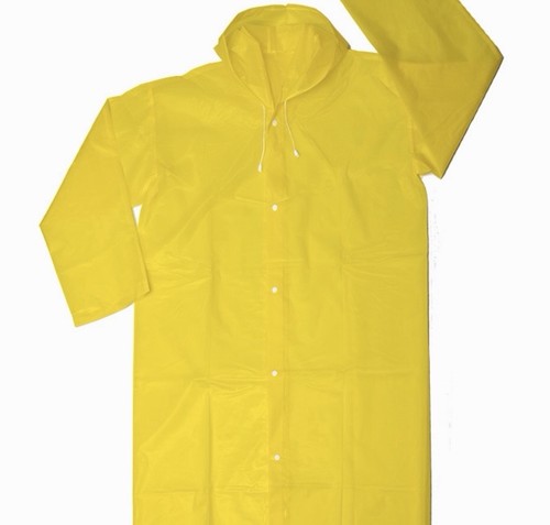 Gelber regenponcho mit kapuze - gelber,